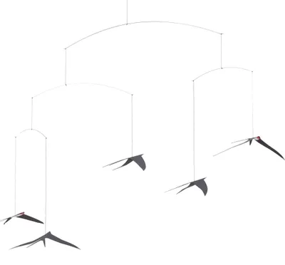Produktbild von Flensted Mobiles fliegende Schwalben 5 Karton 44x65x35 cm schwarz, weiß