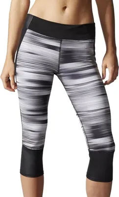 Produktbild von adidas Damen Hose Supernova Graphic 3/4 Tight W Gr.XS schwarz-grau