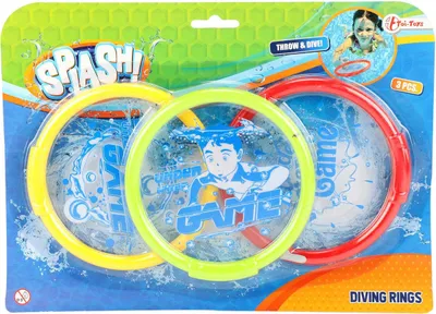 Produktbild von Toi-Toys - SPLASH Tauchringe (3 Stück) Ringe tauchen Wasserspielzeug