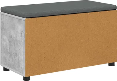 Obrázek produktu pro Chodbičková lavice s polštářem Betonově Šedá 80 x 38 x 46 cm