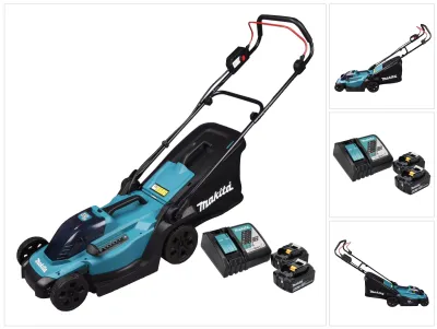Produktbild von Makita DLM 330 RG2 Akku Rasenmäher 18 V 33 cm 30 l + 2x Akku 6,0 Ah + Ladegerät