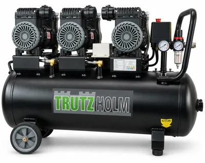Produktbild von Premium Brushless Silent Flüsterkompressor 100L, 2700W, 62dB, 8 bar, ölfrei, leise