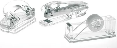 Produktbild von Alco Büor-Set Acryl, Klebebandabroller 4458, Locher 4460, Heftgerät