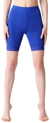 Produktbild von Bellivalini Damen Kurze Leggings aus Viskose mit Spitze BLV50-216 (Kobalt, M)