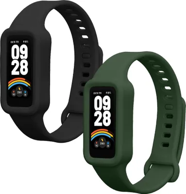 Produktbild von kwmobile Silikon Uhrenarmband für Xiaomi Redmi Band 3 / Smart Band 9 Active Armband - Ersatzarmband für Fitnesstracker - Wechselarmband Smartwatch -