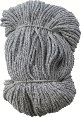 Produktbild von Ø 4 mm x 100 m Baumwollkordel Kordel Baumwolle 100 % Baumwollschnur Grau Ø 4 mm