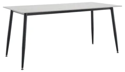 Obrázek produktu pro Kondela Jídelní stůl Florenc Typ 2 160x80 cm - bílý mramor / černá