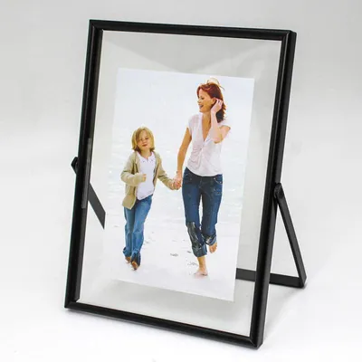 Image de Cadre photo en métal et verre, 10 x 15 cm, à suspendre, idéal pour la cuisine