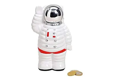 Produktbild von Spardose Astronaut aus Keramik Weiß (B/H/T) 11x18x10cm