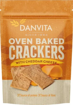 Zdjęcie produktu dla Danvita pieczone krakersy z serem Chedar 100g