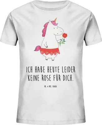 Produktbild von Mr. & Mrs. Panda Kleinkinder T-Shirt Einhorn Dame 12-14 Jahre (152/164) - Weiß - Geschenk, Teenager, Öko Kinder, Kindershirt, Bachelor, für, Trennung, Unicorn, Kleinkind