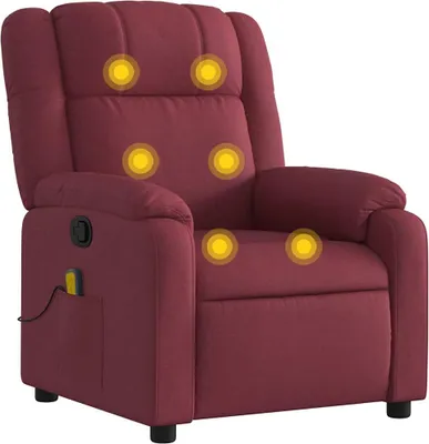 Produktbild von vidaXL Massagesessel Weinrot Stoff