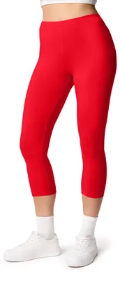 Image de Leggings 3/4 pour femmes en coton Ladeheid LA40-132 (rouge, XL)