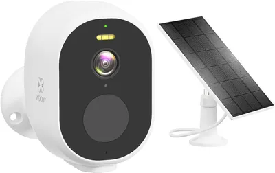 Zdjęcie produktu dla Kamera monitoringu zewnętrzna - Bezprzewodowa kamera - Ochrona domu - Zasilanie energią słoneczną - Rozdzielczość 2.5K - Biała
