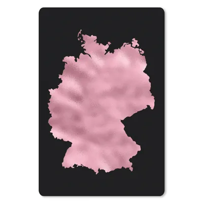 Produktbild von MuchoWow® Mauspad Mousepad Karte - Deutschland - Rosa 18x27 cm - Mousepads - Maus Mat - Pad - Mausunterlage
