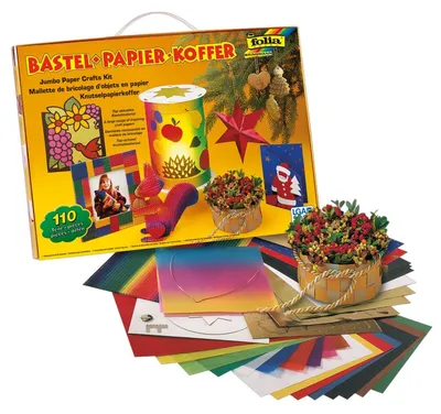 Produktbild von folia Bastel-Papier-Koffer Herbst/Weihnachten 110 Teile