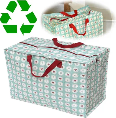 Produktbild von LS-LebenStil XXL Jumbo Bag Vintage Doily 55cm ️ Recycled faltbar Einkaufstasche Unterbettkommode Aufbewahrungstasche Kleidung Bettdecken Kissen