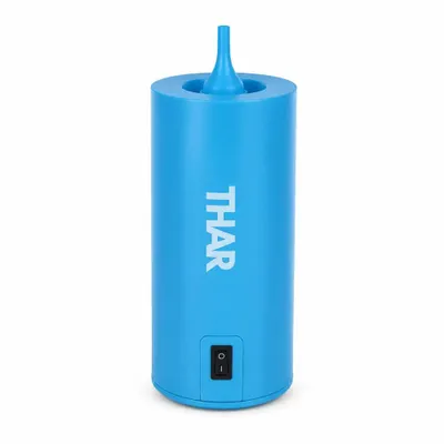 Produktbild von THAR Elektrische Ballonpumpe - Aufblasen und Luft entfernen - 2 Aufsätze - Blau