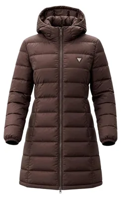 Image de Guess Nouvelle veste longue "ALETA" pour femmes, couleur marron : Taille - XL. Taille : XL