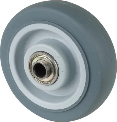 Produktbild von BS Rollen Rad Durchmesser 80mm Tragkraft 80kg Gummirad grau Nabenlänge 37mm - A85.081