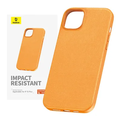 Produktbild von Baseus Fauxther, Cover, Apple, iPhone 15 Plus, 17 cm (6.7"), Orange