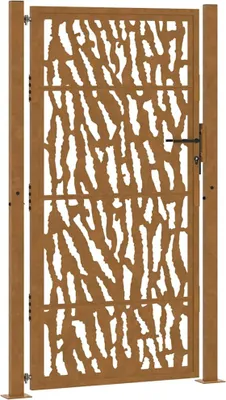 Produktbild von vidaXL Gartentor 100x200 cm Verwitterungsstahl Trace-Design
