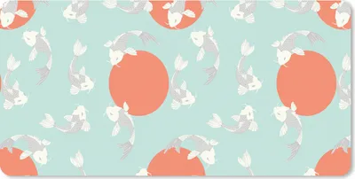 Produktbild von MuchoWow® Schreibtischunterlage Muster - Fisch - Japan - Tier 80x40 cm - XXL Mauspad - Gaming Mauspad