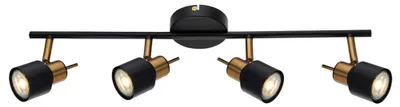 Produktbild von ARTE LAMP Deckenstrahler LED 4 Flammig GU10 Schwarz, Deckenlampe Spots Innen, Deckenleuchte Schwenkbar für Wohnzimmer Schlafzimmer Küche, Spot Lampe mit Kabel