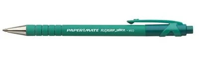 Image de Papermate Flexgrip Ultra Green Clip rétractable biros Medium 12 pcs
