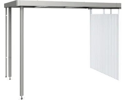 Obrázek produktu pro Přístřešek pro zahradní domek Biohort HighLine H2 282 x 195 cm šedý křemen metalický