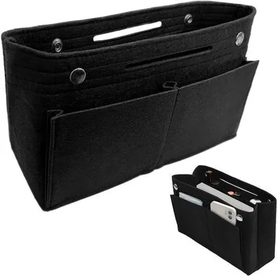 Produktbild von Schwarze Handtaschen-Organizerbox 23x15cm 9 Fächer