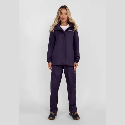Produktbild von Minoti Regenhose Wasserdicht Lila für Mädchen - Packaway Outdoor Regenbekleidung Kinder mit elastischem Bund