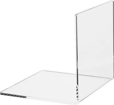 Produktbild von Buchstütze Acrylglas 150x150x150mm / Buchaufsteller / Regal / Stütze / transparent / Winkel / Acryl - Zeigis®