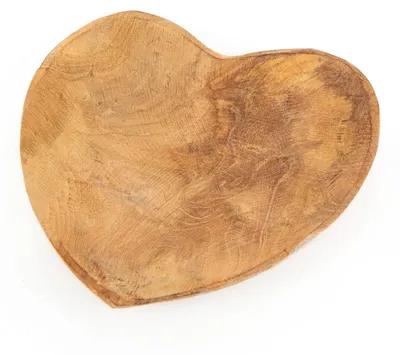 Produktbild von Herz Dekoschale aus Holz in Herzform braun 15 cm