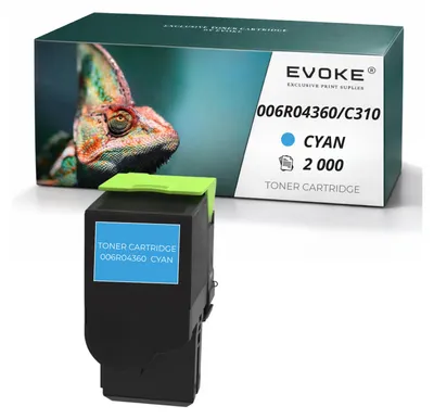 Produktbild von Evoke Toner-Kompatibilkartusche für den Drucker Xerox C310 / 315C 006R04361, Cyan, 2000 Seiten, kompatibel mit C310 und C315