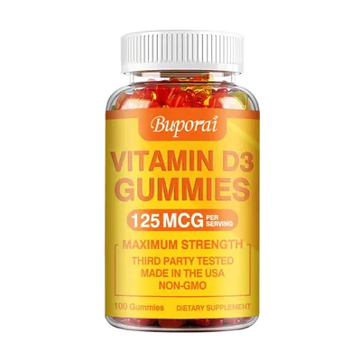 Image de Vitamine D3 Gommes 125 mcg (100 gommes) Complément alimentaire, système immunitaire, os, articulations, dents