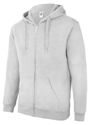 Image de Starworld - Veste à capuche Fermeture éclair sur toute la longueur pour hommes/femmes Unie LT4873 (L) (gris chiné)