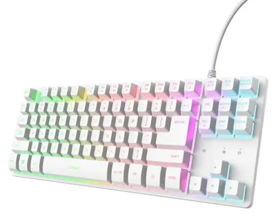 Produktbild von Trust GXT 833PS Thado TKL, Kabelgebunden, USB, Membran Key Switch, QWERTY, LED, Weiß