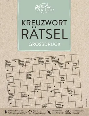 Immagine prodotto di Kreuzworträtsel Großdruck. Nachhaltige Großdruck-Rätsel in Farbe