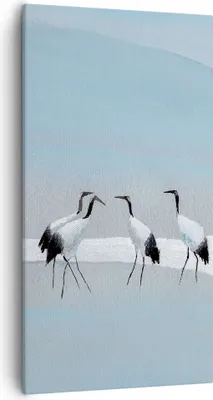 Produktbild von Bild auf Leinwand - Leinwandbild - Einteilig - Vögel Kraniche Natur - 55x100cm - Wand Bild - Wanddeko - Wandbilder - Leinwanddruck - Bilder - Wanddekoration - Leinwand bilder - PA55x100-4921