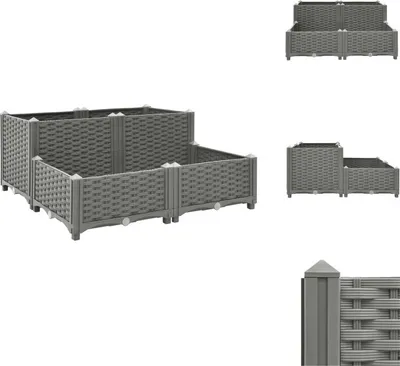 Obrázok produktu pre vidaXL Zvýšený záhon 80x80x38 cm polypropylén - Kvetináče a sadenice