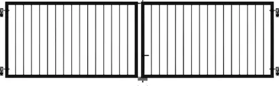 Produktbild von Plus Doppeltor Basic Stahl 300 × 85 cm schwarz