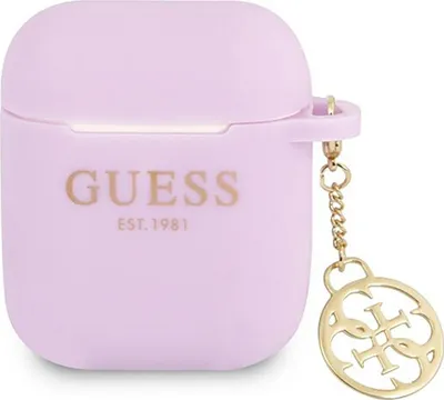 Obrázok produktu pre Guess Gua2Lsc4Eu Puzdro Pre Airpods 1/2 - Fialové Silicone Charm 4G Collection