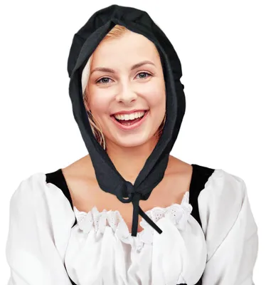 Produktbild von Mittelalter Magd Haube Marktfrau Schwarz