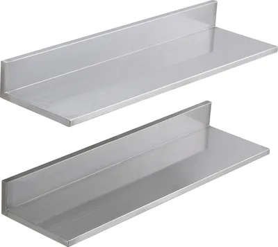 Zdjęcie produktu dla SucceBuy 8,6 x 30 półka ścienna ze stali nierdzewnej z osłoną przeciwbryzgową, nośność 20 kg, solidna półka do przechowywania w kuchni, restauracji, barze, domu i hotelu