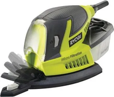 Image de Ponceuse Triangulaire RYOBI, 100 W, 12 000 osc/min, 169 x 100 mm, Sac de Transport, 20 Abrasifs, RPS100-SA20