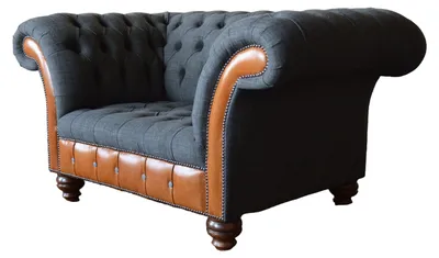 Immagine prodotto di Poltrona Divano a 1 posto imbottitura di design divani in tessuto Chesterfield tessile