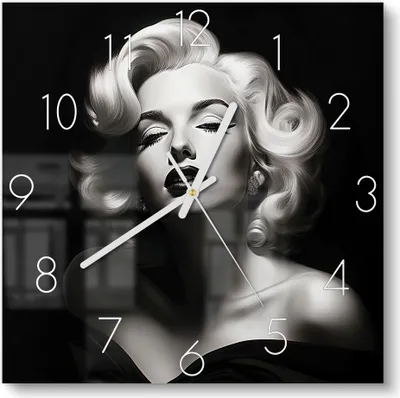 Produktbild von DEQOART Glasuhr 30x30 cm Zahlen 'Ewiger Glamour' Wanduhr Glas Uhr Design leise Küchenuhr