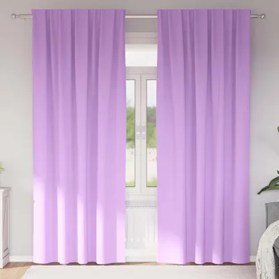 Image de Rideaux occultants avec anneaux 2 pcs Violet 225 x 140 cm