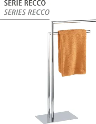 Produktbild von WENKO Handtuch Ständer Halter Stange Freistehend RECCO 2 Arme Bad Gäste WC